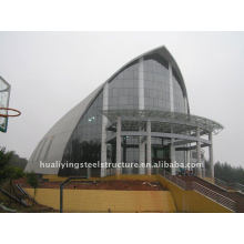 Steel Space Grid Frame Structure Building with Curtain Wall
